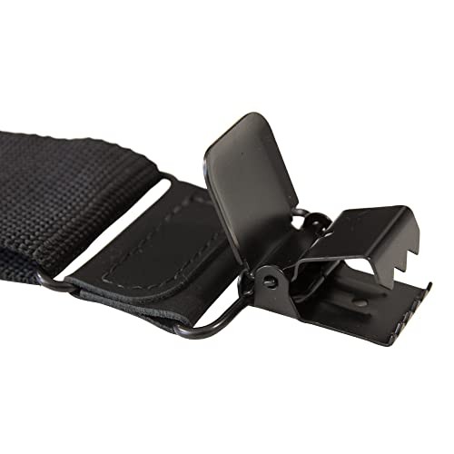 Suspenders Heavy Duty Utility Workwear One Size Industrial Nylon – Black