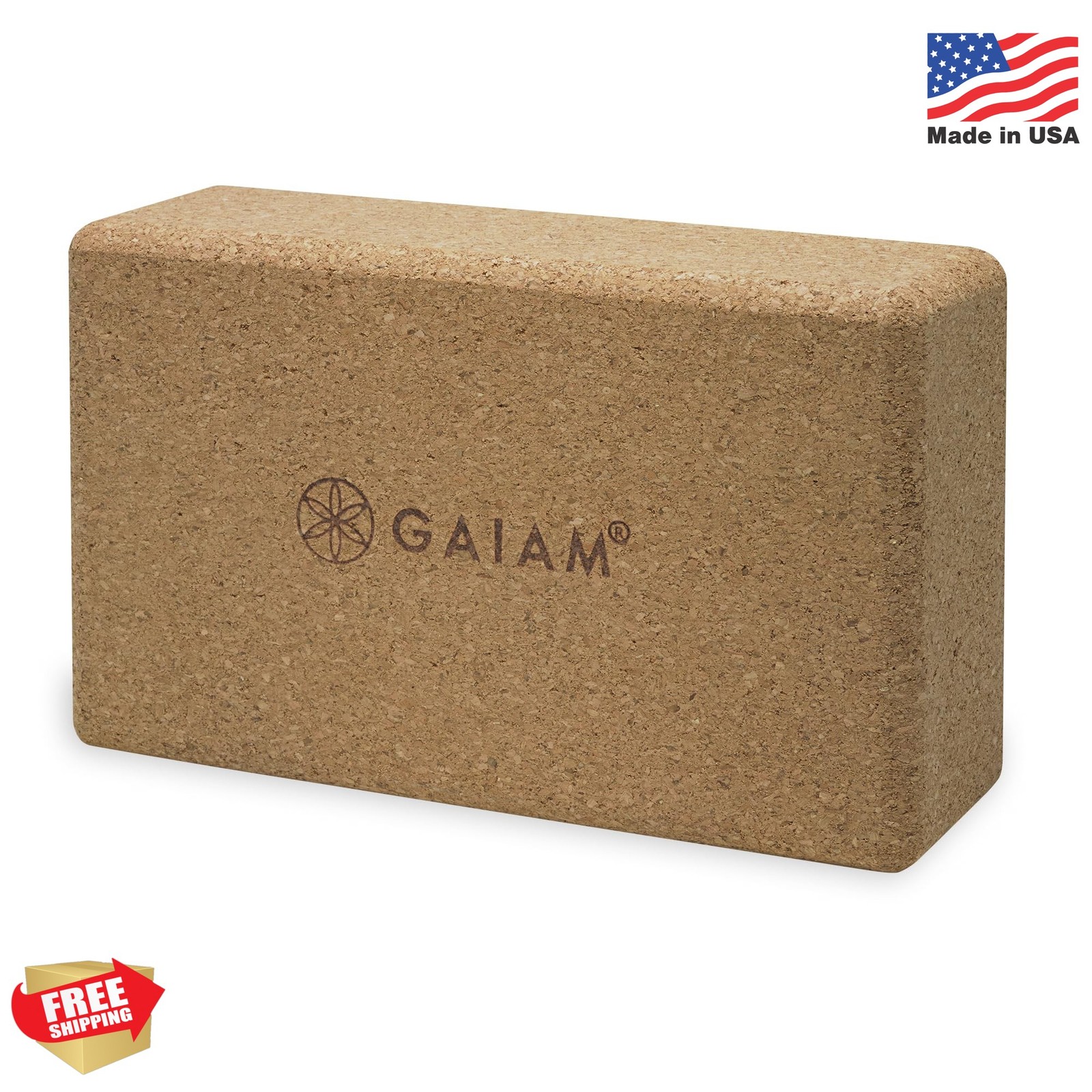 Gaiam Yoga Block – Supportive Latex-Free Eva Foam – Soft Non-Slip Surface with B
