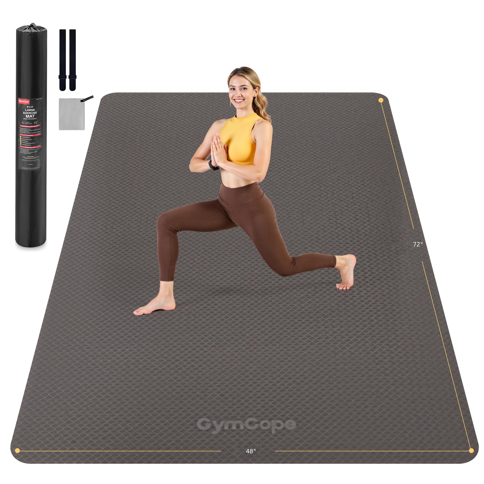 Extra Large Yoga Mat – 72&Prime;x48&Prime; or 78&Prime;x57&Prime;, Non-Slip TPE Exercise Mat for & Me…