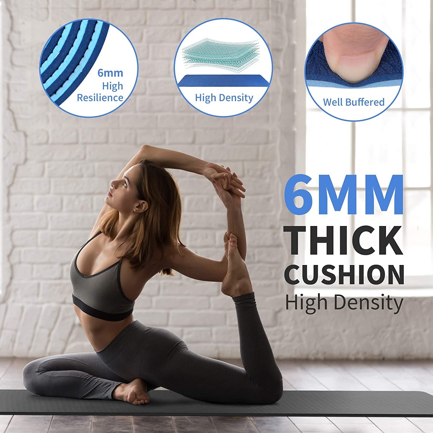 CAMBIVO Yoga Mat for Men and Women, Extra Long and Wide (84 » x 32 » x 1/4 inch)