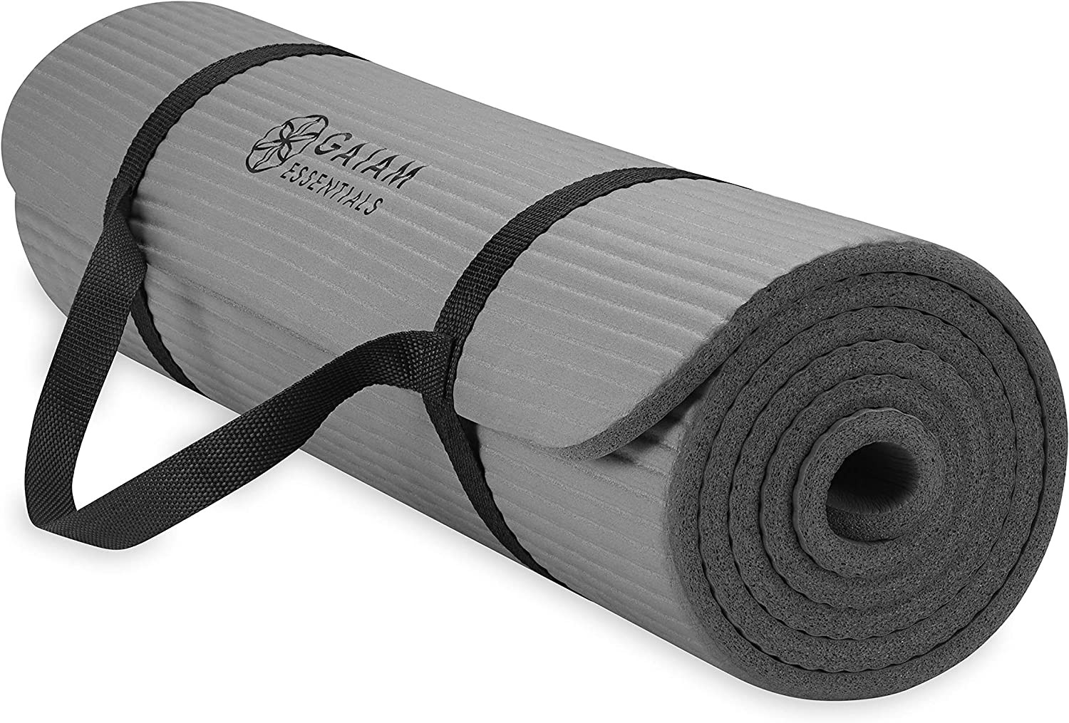 Gaiam Essentials 2/5&Prime; Thick (10Mm) Yoga & Pilates, Fitness & Exercise Mat with E