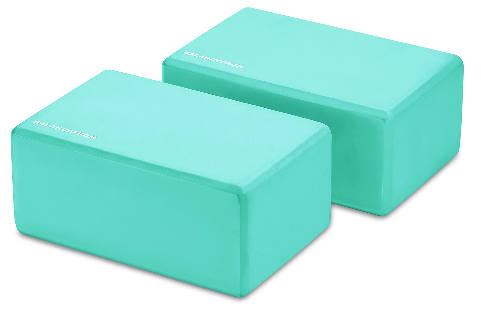 Set of 2 High Density Yoga Blocks, 9&Prime;x6&Prime;x4&Prime; Each, Pair (Green)