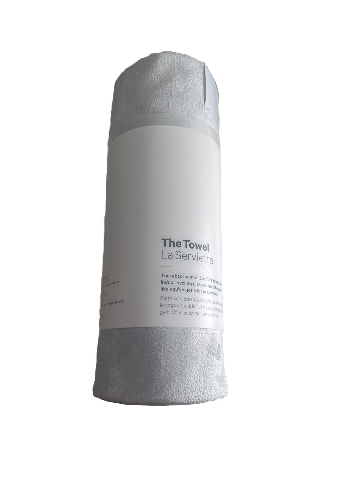Lululemon “The Towel » Hail (grey) Microfiber Spin Yoga Gym 26” x 71”