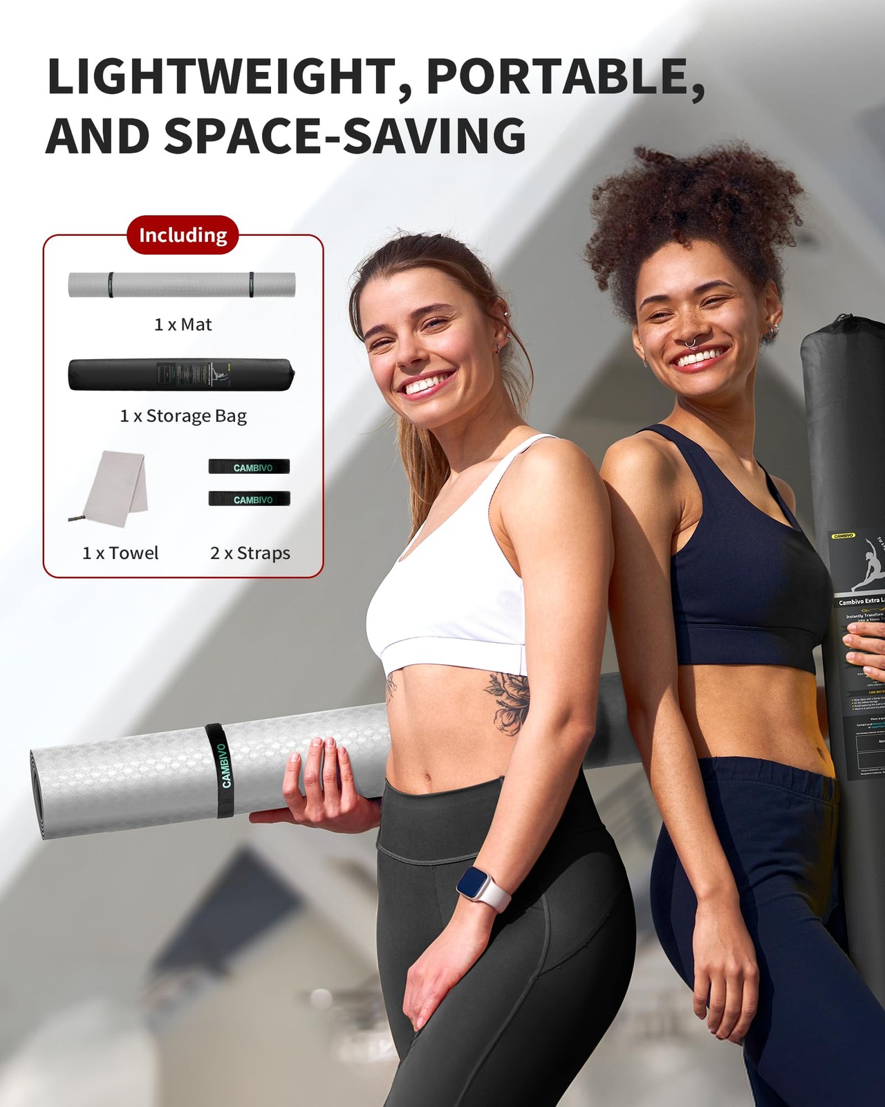 Large Yoga Mat for Men and Women 1/4 Inch Thick, 72&Prime; x 48&Prime; Extra Wide Workout…