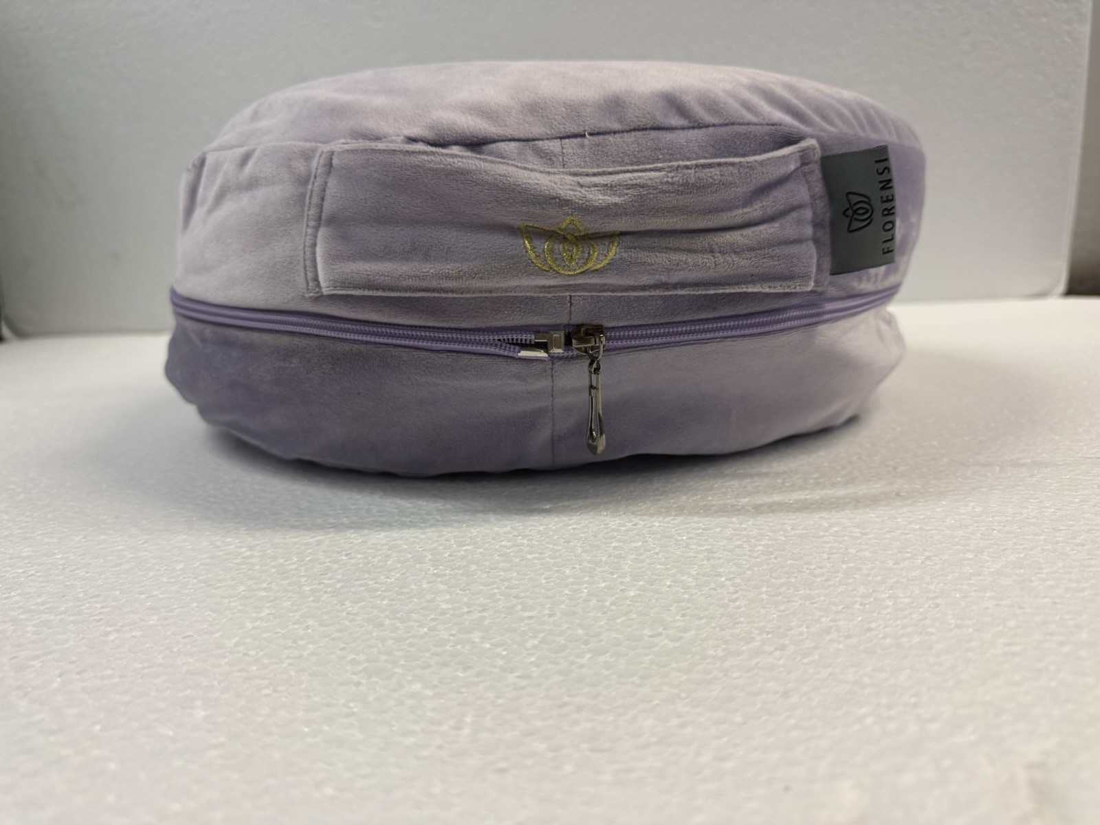 Florensi Buckwheat Zafu Meditation Cushion Yoga Velvet Pillow Lavender
