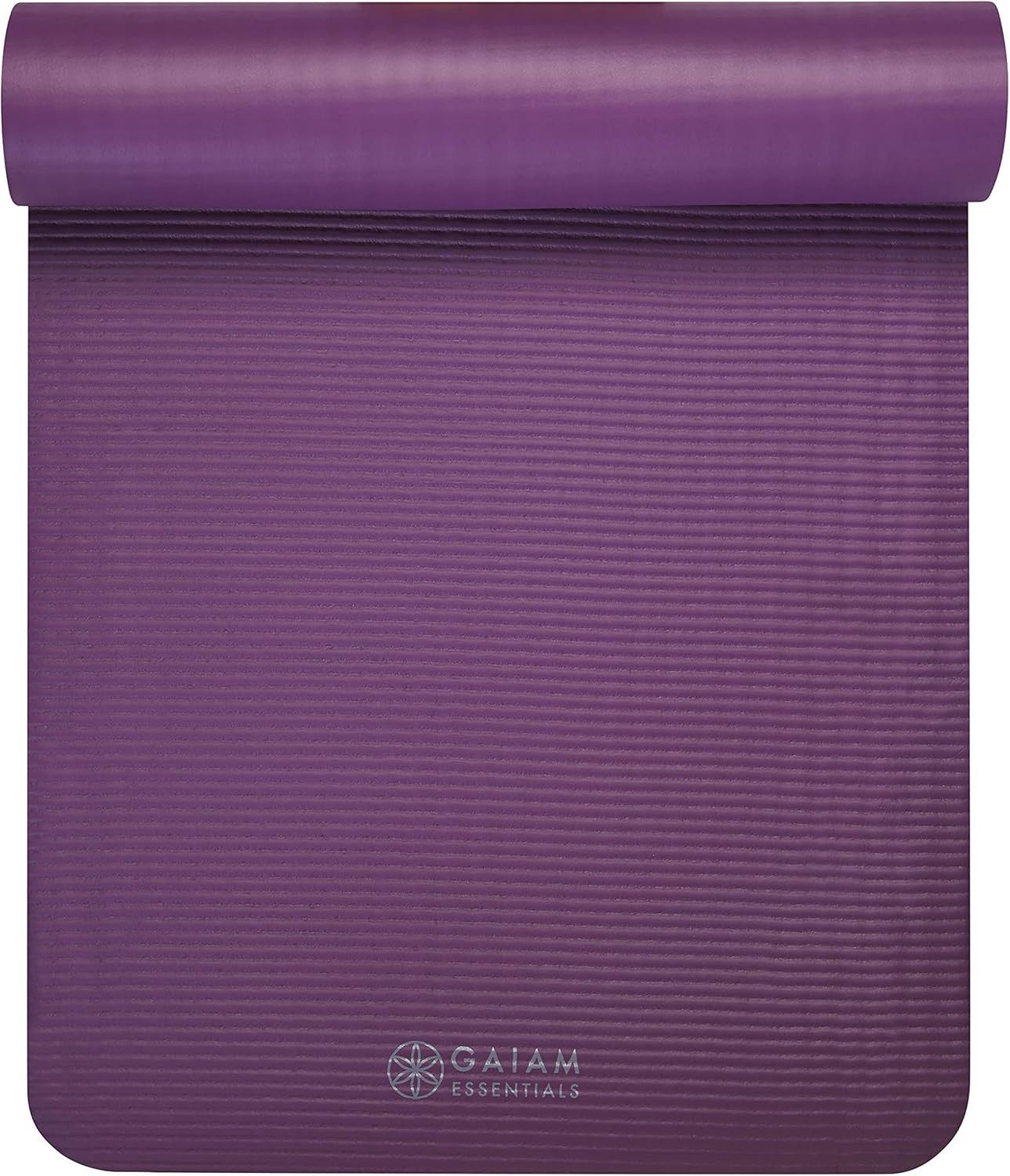 Yoga Mat, Thick 2/5&Prime; (10Mm) Exercise Mat with Carrying Strap for Home & Gym
