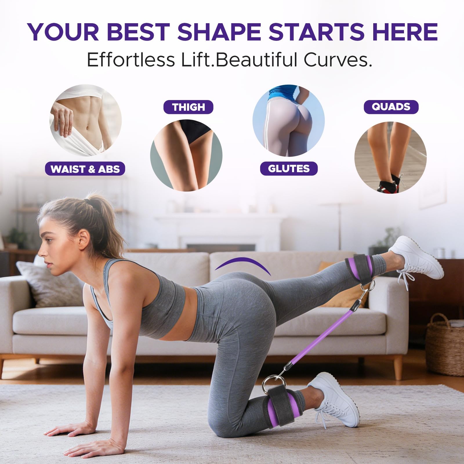 Pilates Ring Kit for Women, Pilates Equipment Accessories, Home Workout Set w…