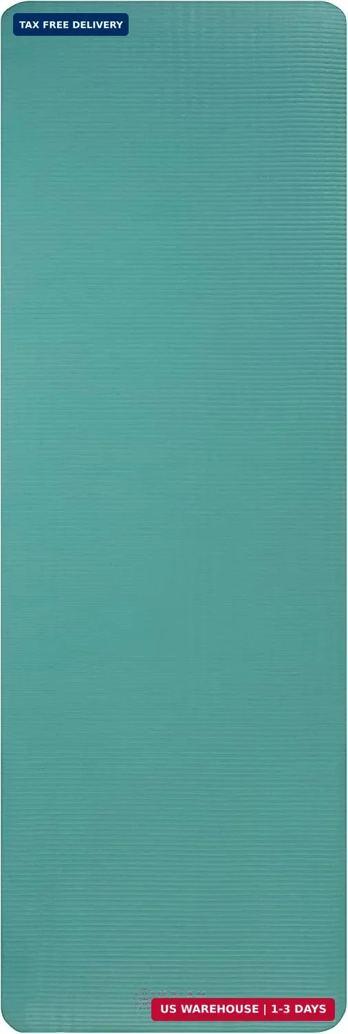 Gaiam Essentials 2/5&Prime; Thick (10mm) Yoga & Pilates, Fitness & Exercise Mat with E