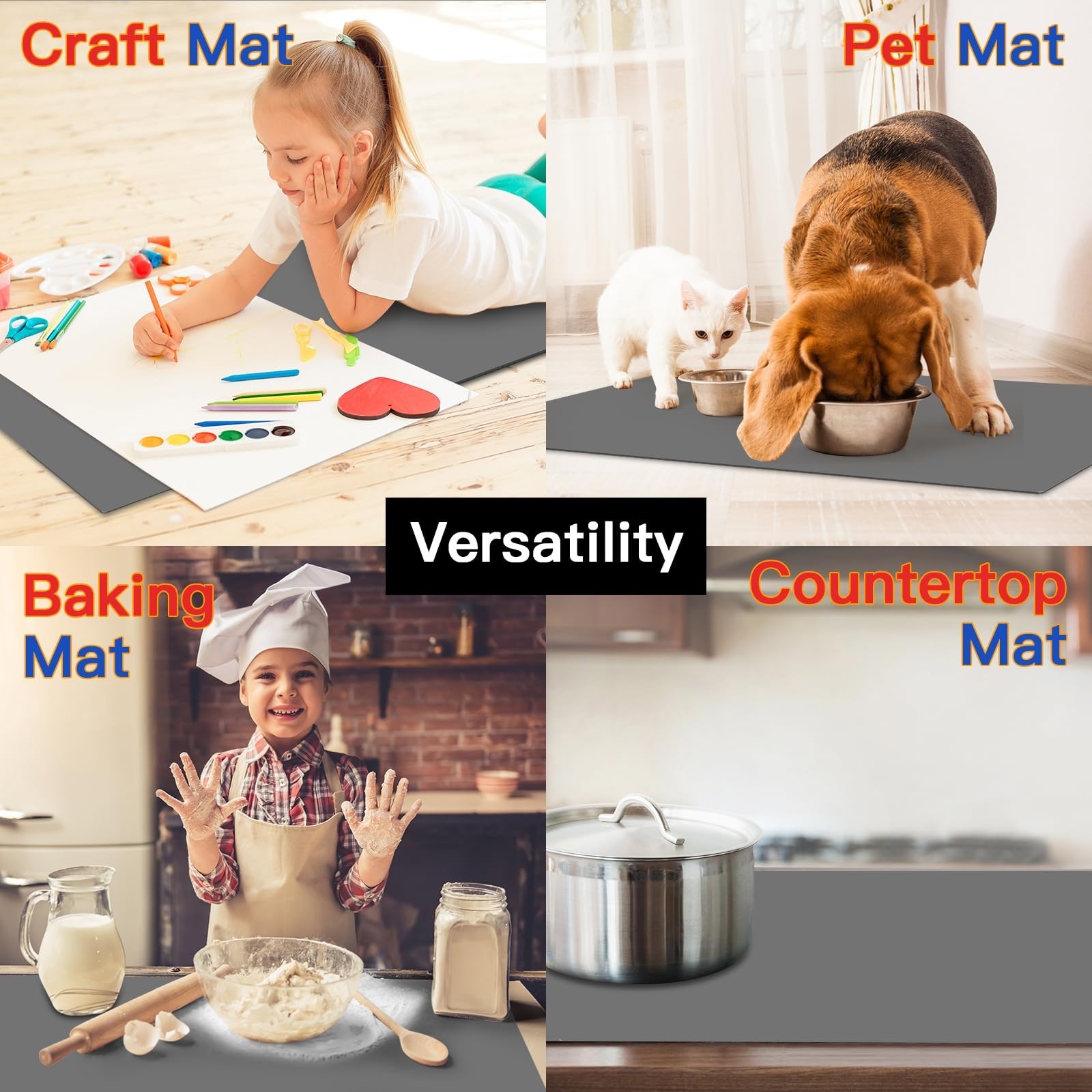 Extra Large Silicone Mat, Silicone Mats for Kitchen Counter 47.3 »x23.6 »x0.0…
