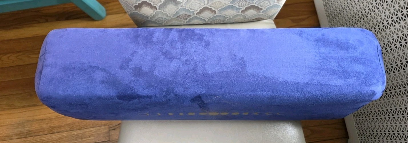 TMNovo Yoga Bolster Pillow Purple / Blue Suede 28&Prime; x 10&Prime; x 6&Prime;