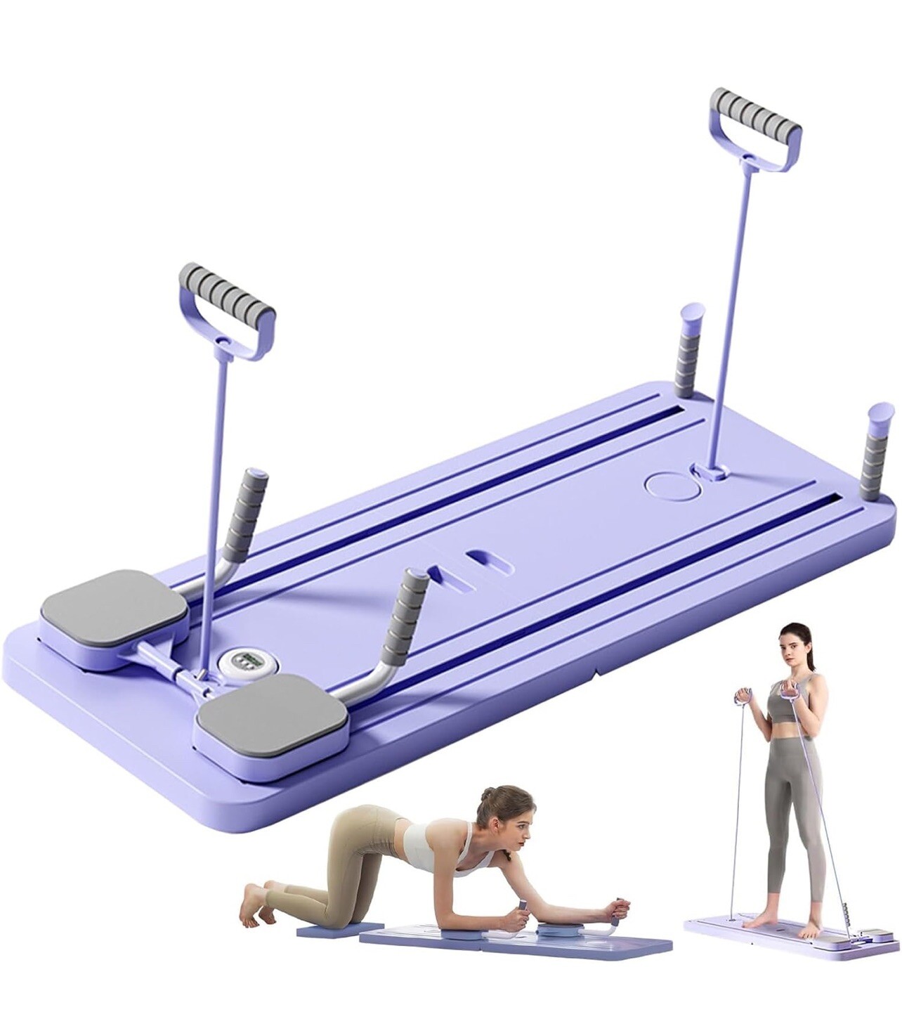 Pilates Board – 2024 Pilates Reformer Set, Multi-Purpose Foldable Pilates Reform