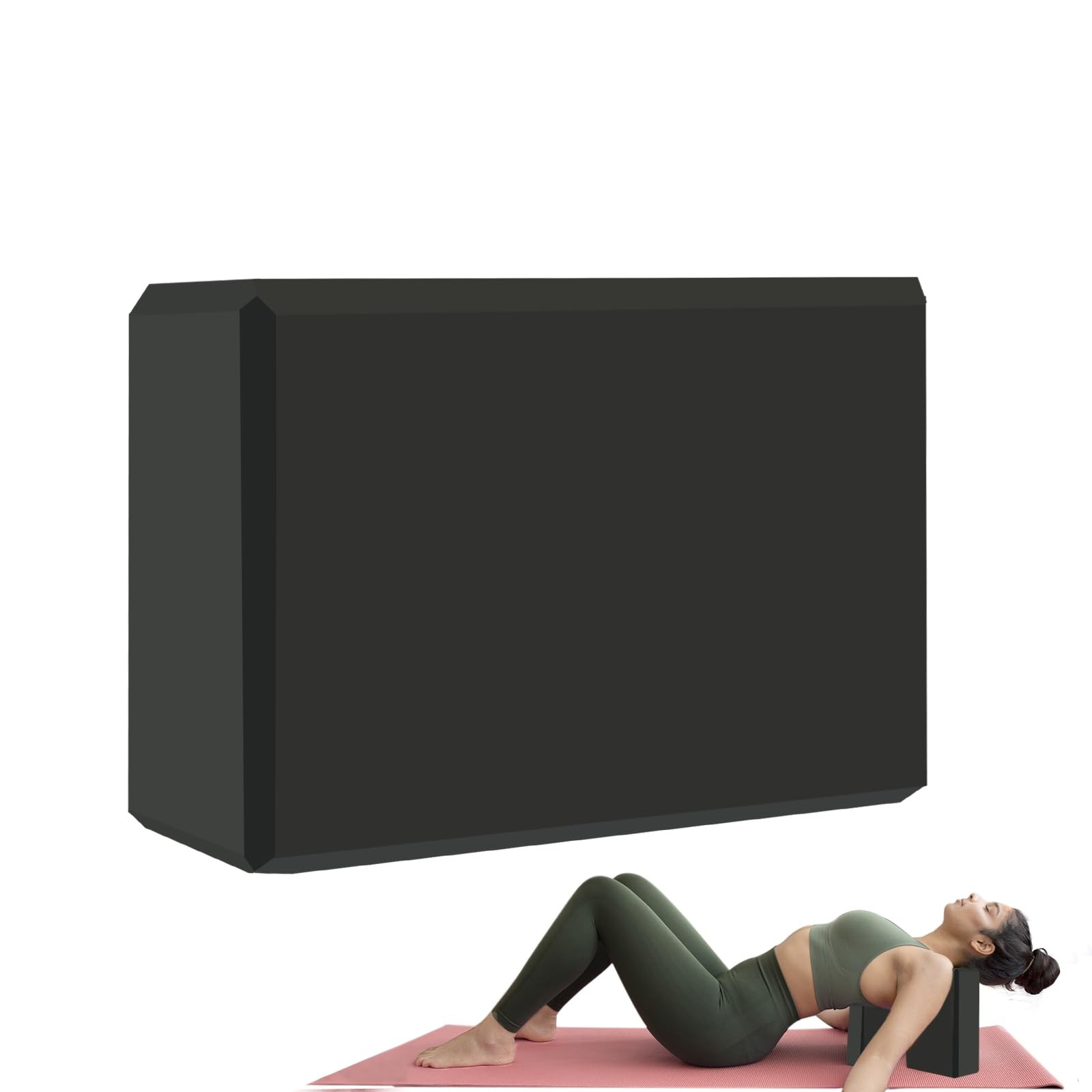 MBKHFLL Yoga Block – Supportive Latex-Free Eva Foam – Soft Non-Slip black