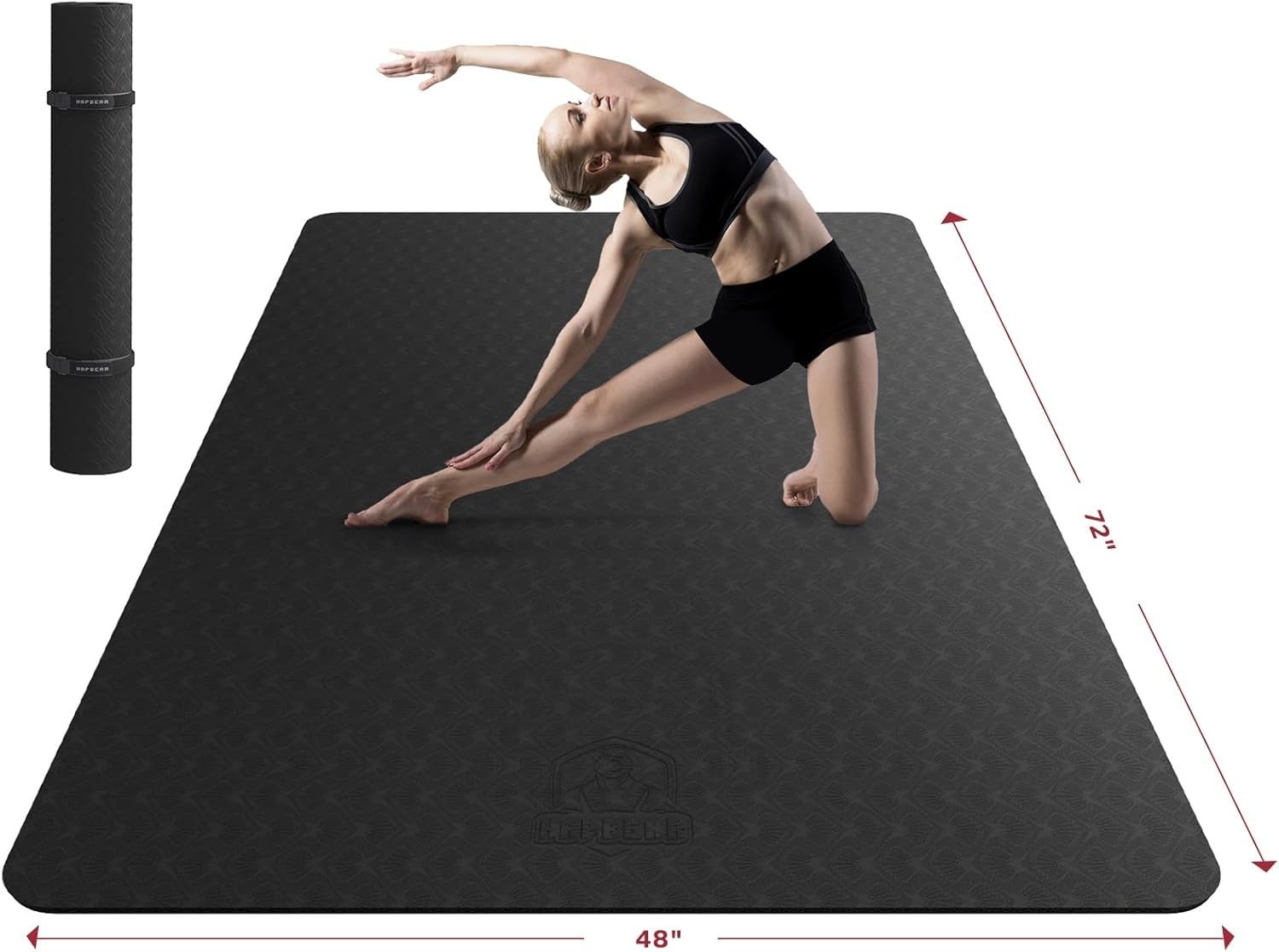 72&Prime;x48&Prime;Extra Large Yoga Mat 8mm Non-Slip Wide Exercise Mat for Home Workouts