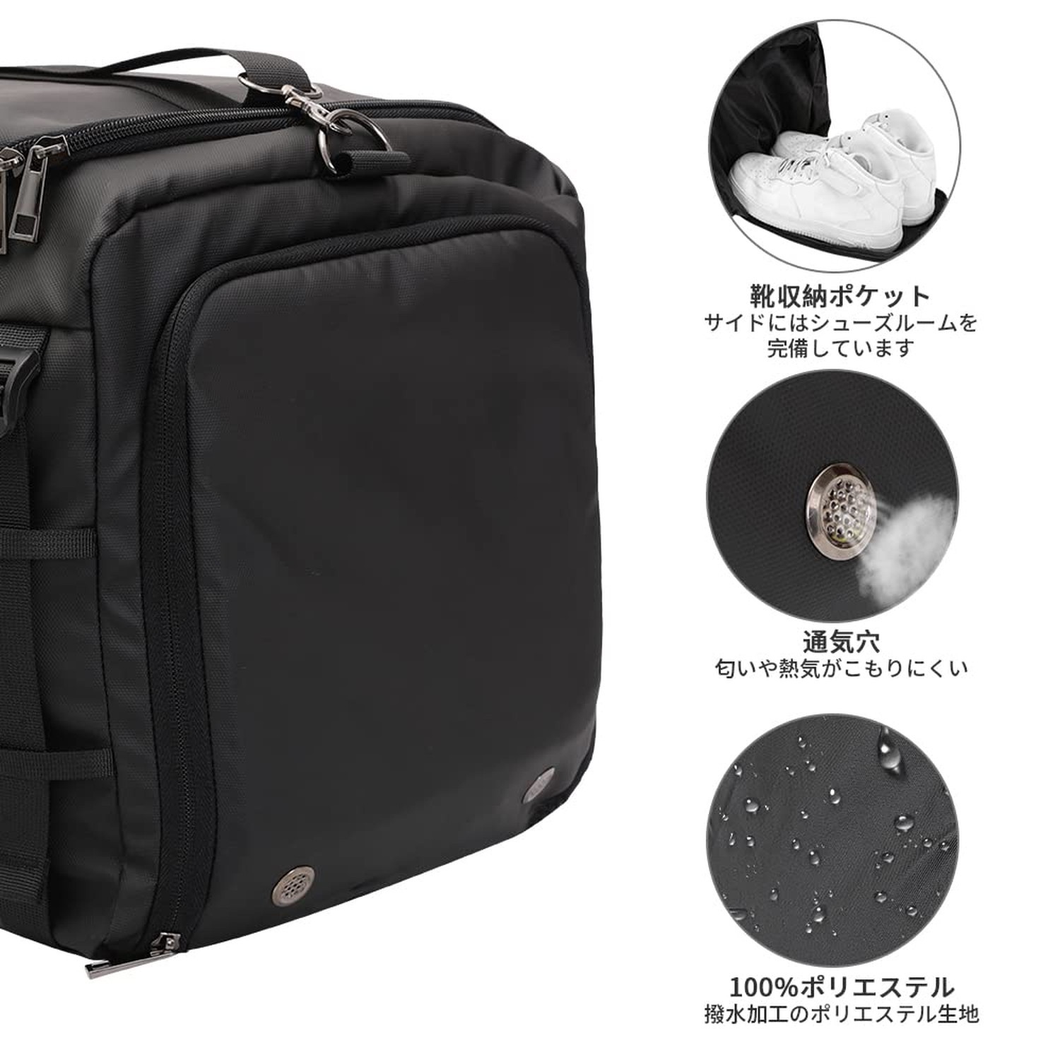 Large Sports Gym Bag, Travel Duffel bag with Wet Pocket & Shoes Compartment f…