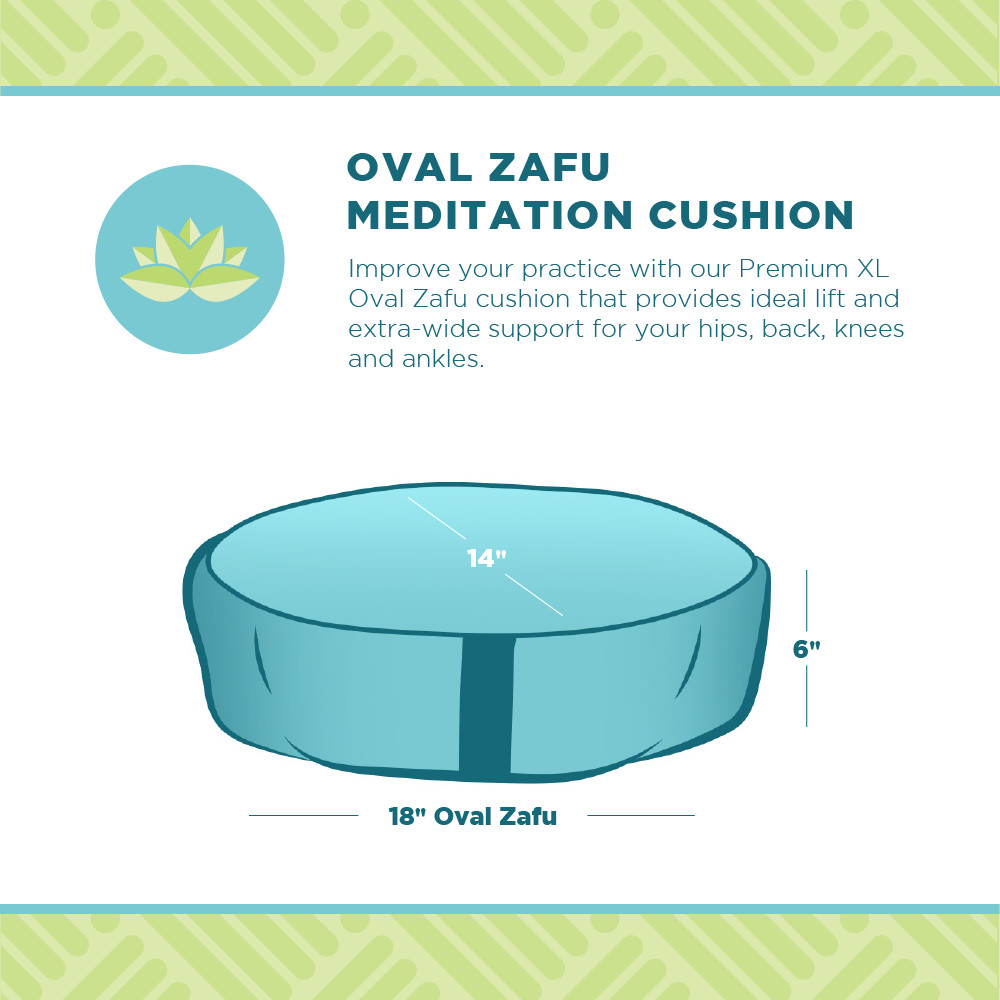 Natural Hemp Zafu Meditation Pillow – Organic Buckwheat Fill Zen Yoga Pillow