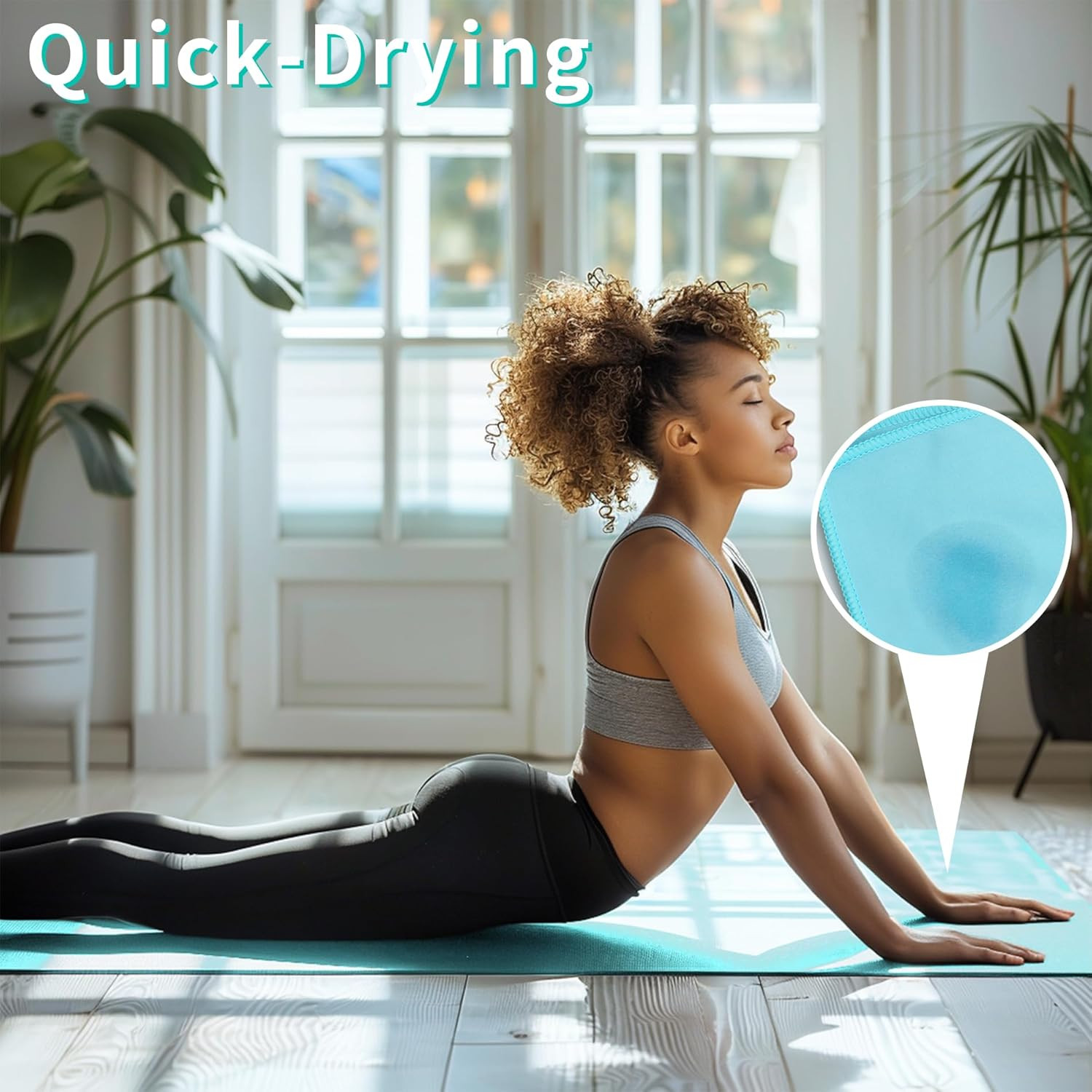 Non-Slip Hot Yoga Towel Set,Super Absorbent Microfiber In, 24.5&Prime; X 7…