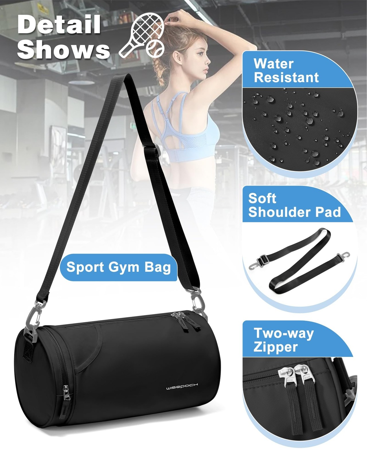 Small Gym Bag for Women,Waterproof Mini Duffle Bag Womens Spotrs WorkoutBags …