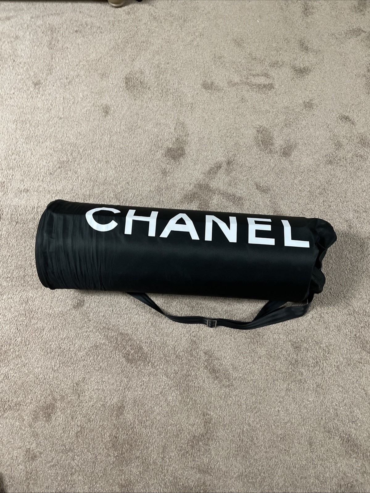 Rare And Exclusive Celebrity Owned Black and White Designer Chanel Yoga Mat