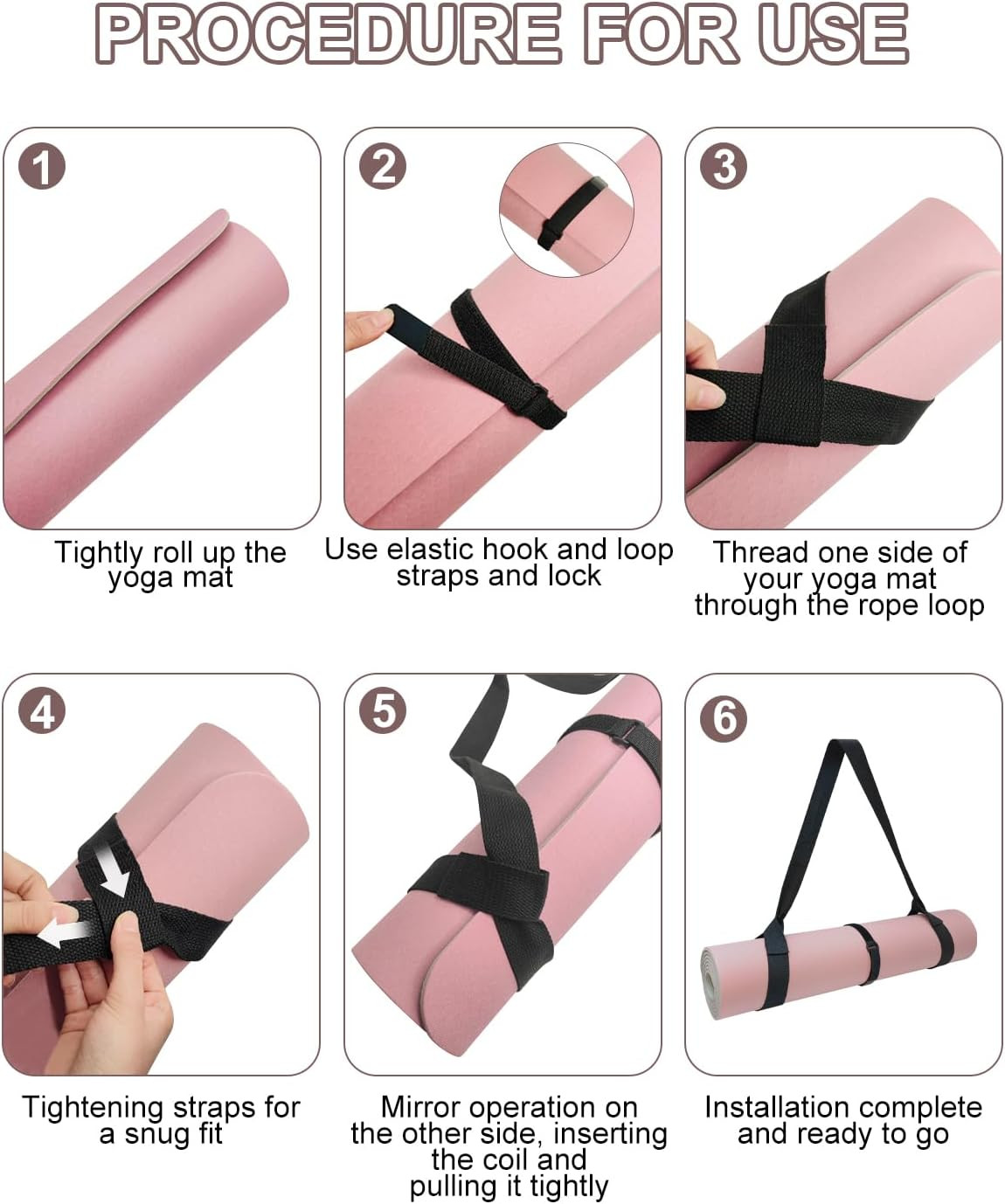 Yoga Mat Carrier, Premium Yoga Strap for Carrying Yoga Mats with Adjustable H…