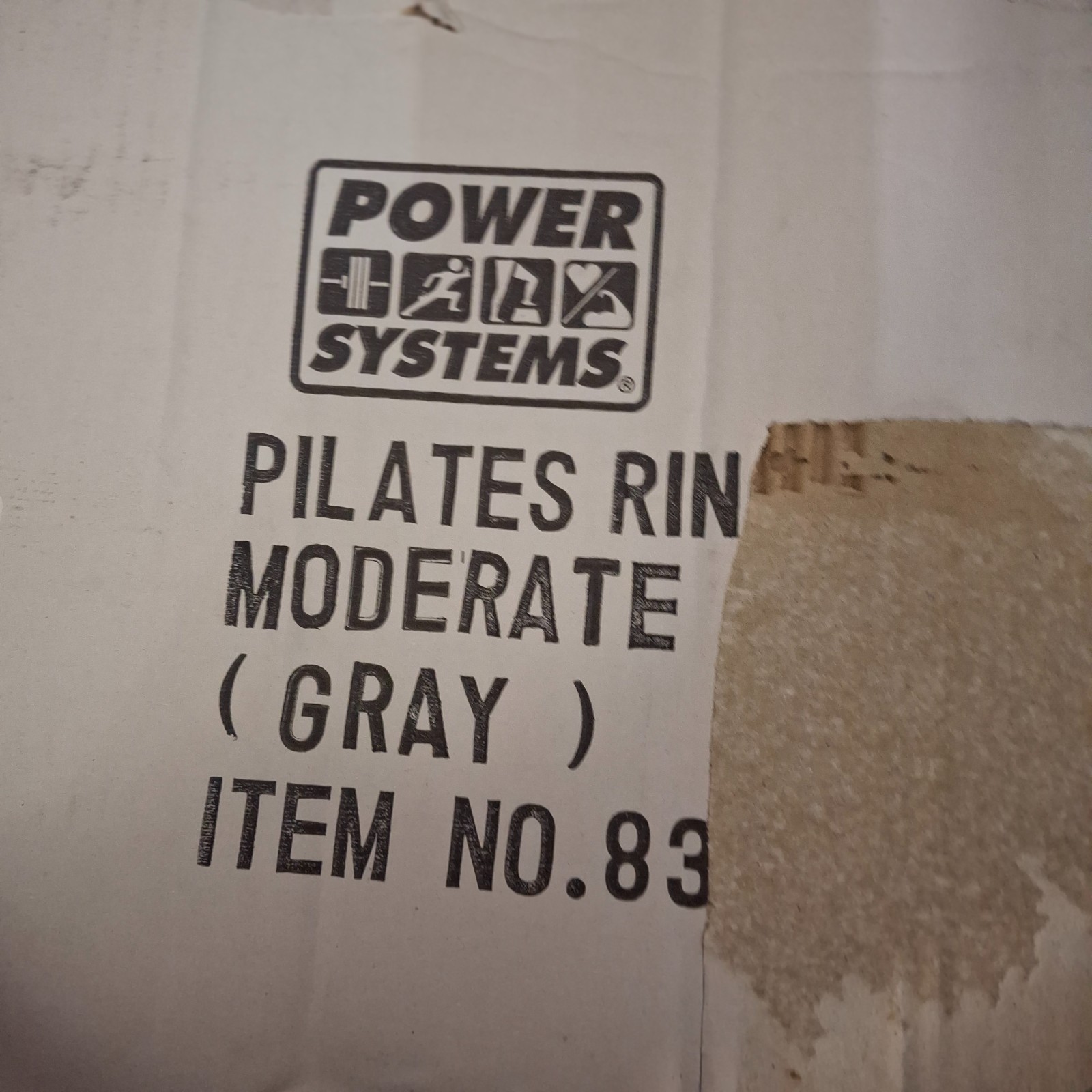 Power Systems Pilates Ring Moderate Gray 15&Prime; Round Circle Fitness Toning Yoga