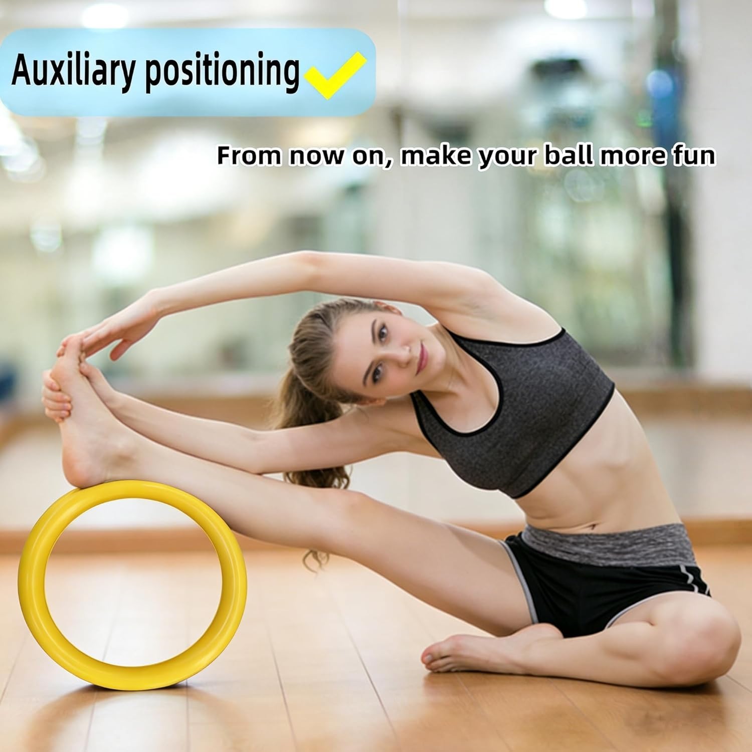 Versatile Yoga Rings Set – High Strength PVC for Stretching & Shaping (2-Pc)
