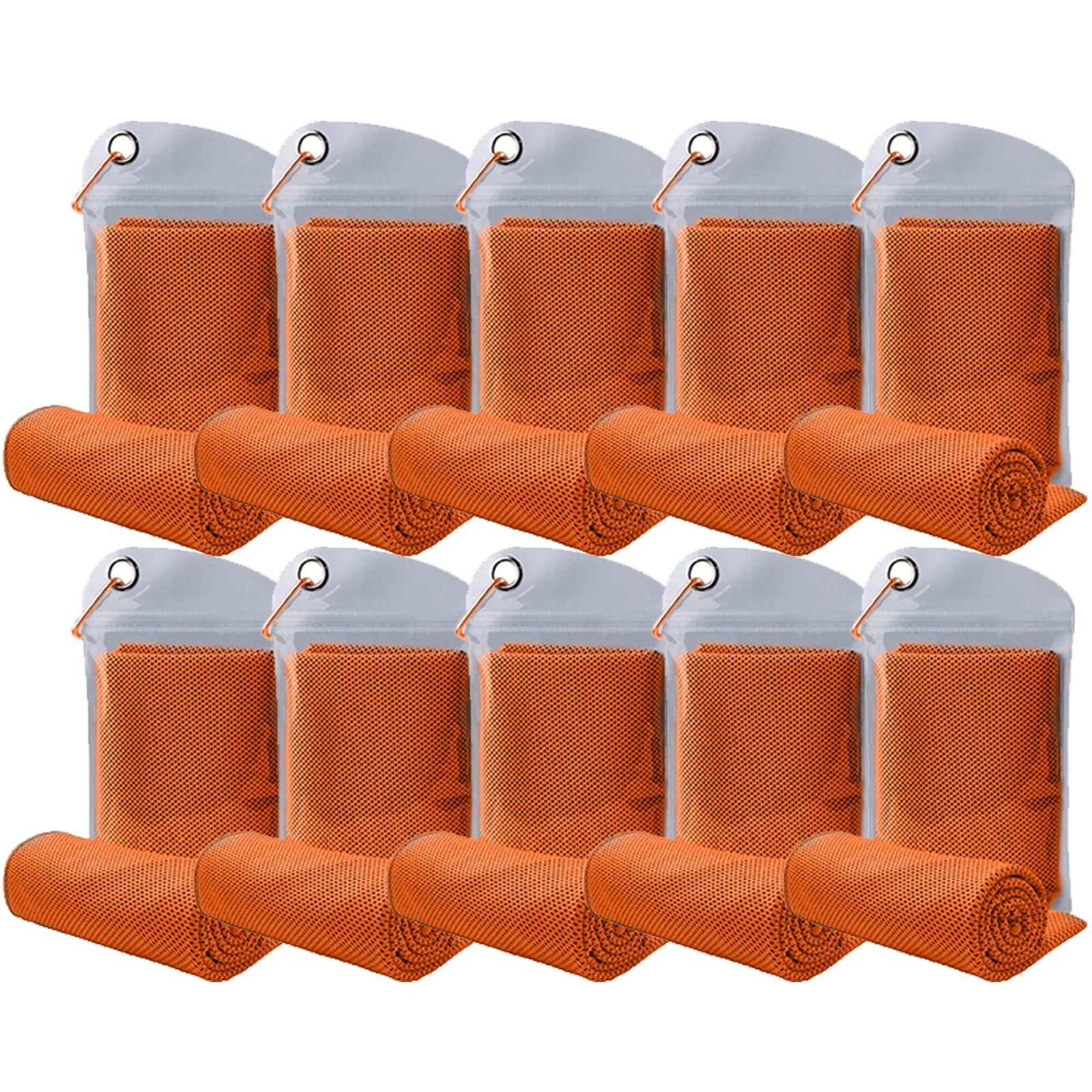 Immoono 10 Pack Cooling Towels Bulk Microfiber Ice Towel Quick Dry Breathable