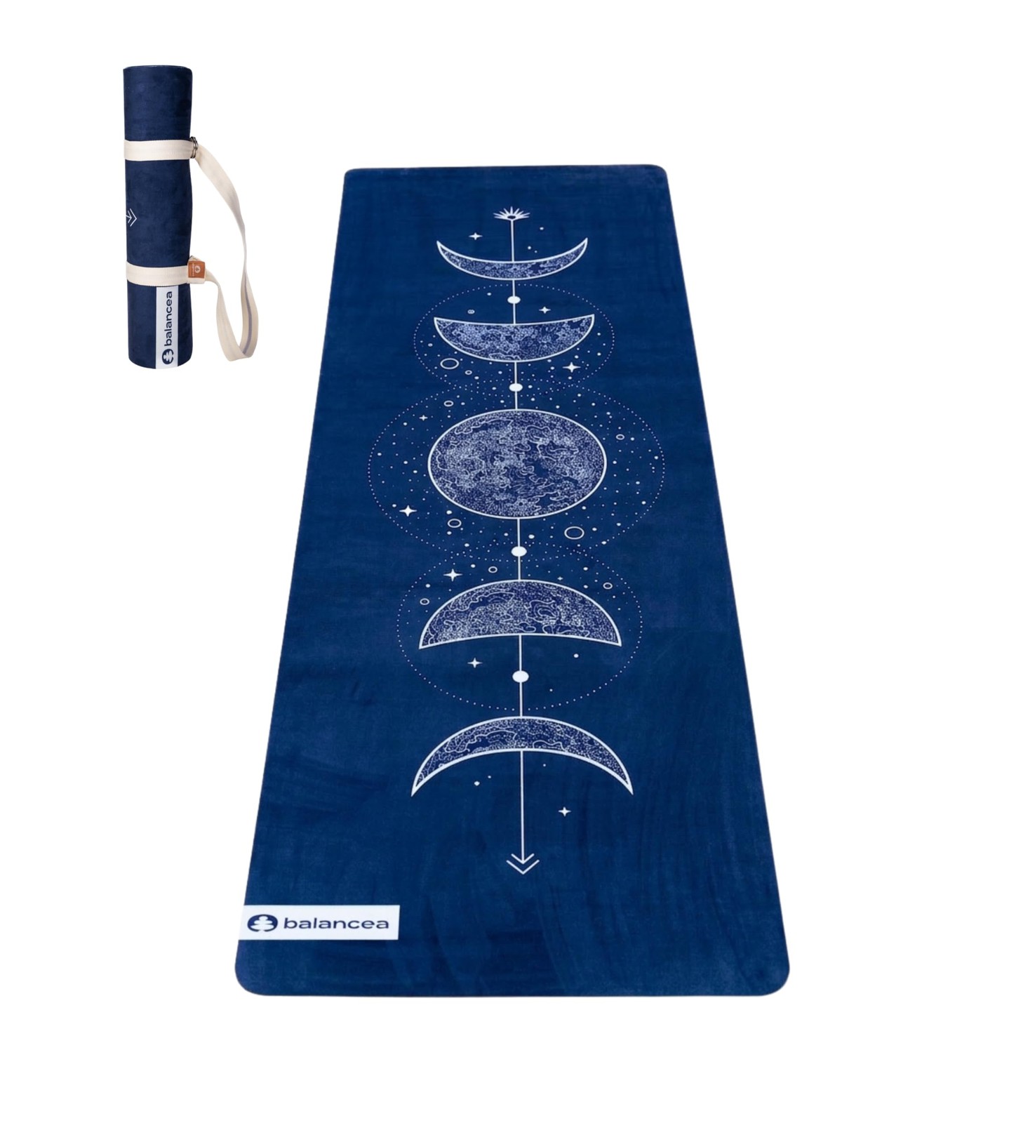 Yoga Mat With Strap 5mm Non Slip Suede & TPE – Blue Eco-Friendly Fitness