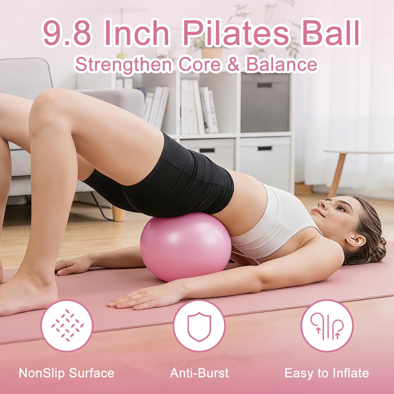 Pilates Kit for Home Workout: Pilates Ring and Ball Set for Women with Resist…