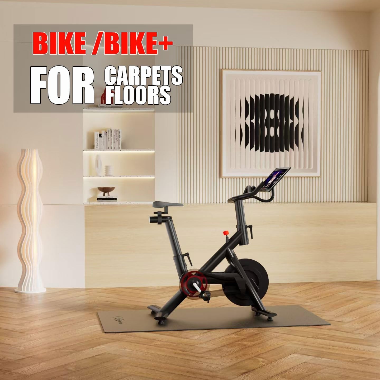 Bike Mat Compatible with Peloton Bike,Elliptical,Treadmill Mat, 6mm Thick, Under