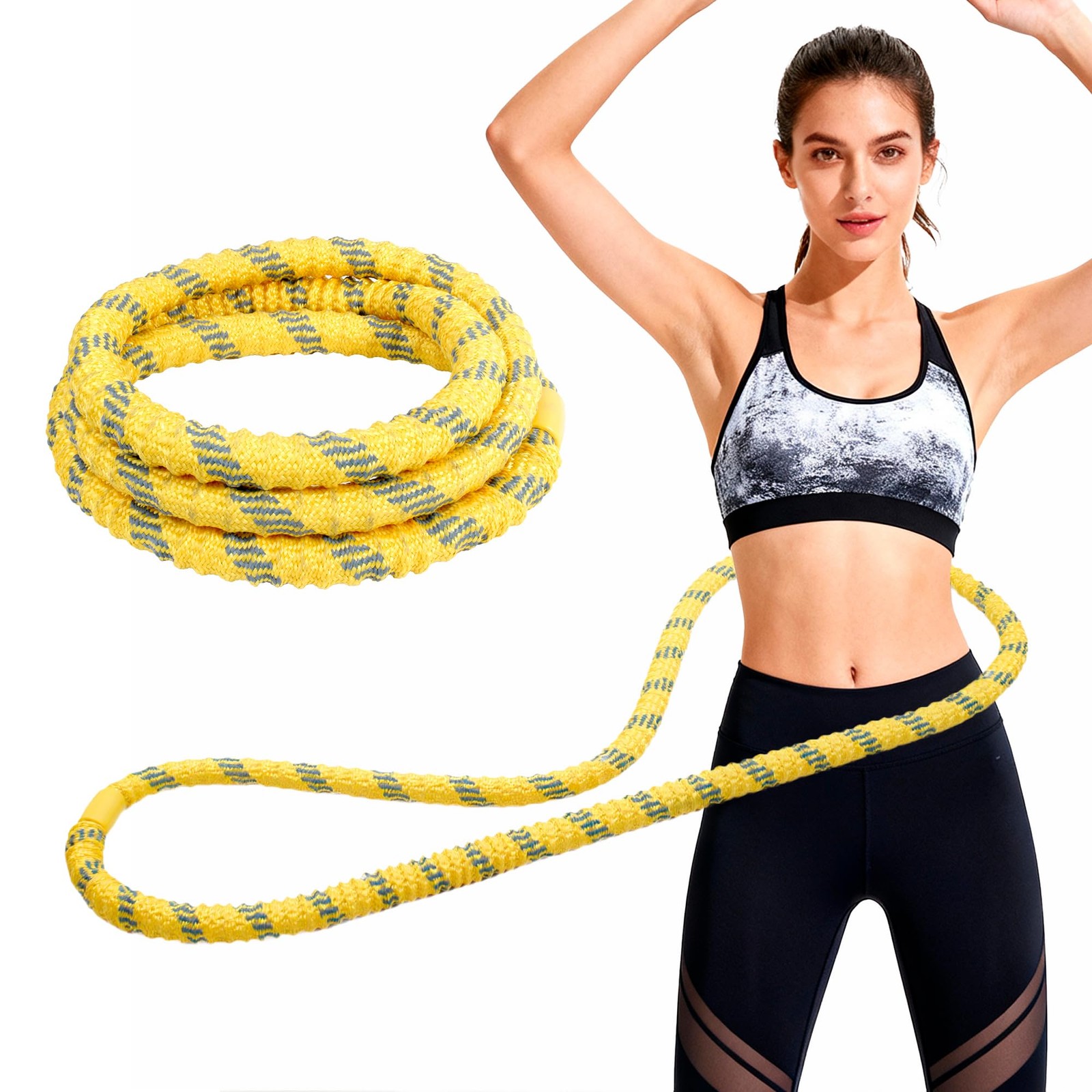 2.8LB Soft Weighted Fitness Circle for Adults,Foldable Core Exercise Equipmen…