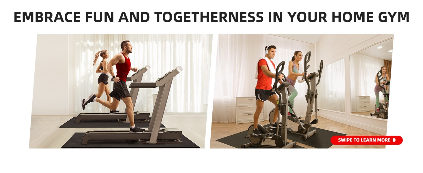Treadmill Mat, 7&rsquo;x3&rsquo;/6&rsquo;x3&rsquo;/6&rsquo;x2.5&rsquo;/5.6&rsquo;x2&rsquo;/4&rsquo;x2&prime;, 6mm Thick Exercise Equipment
