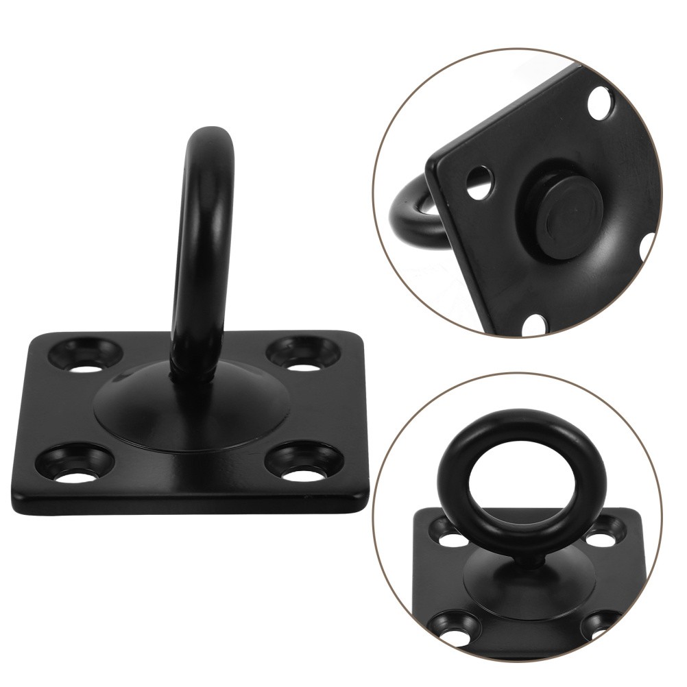 5Pcs Black Steel Ceiling Swing Mount Hooks with Easy No Trace Installation