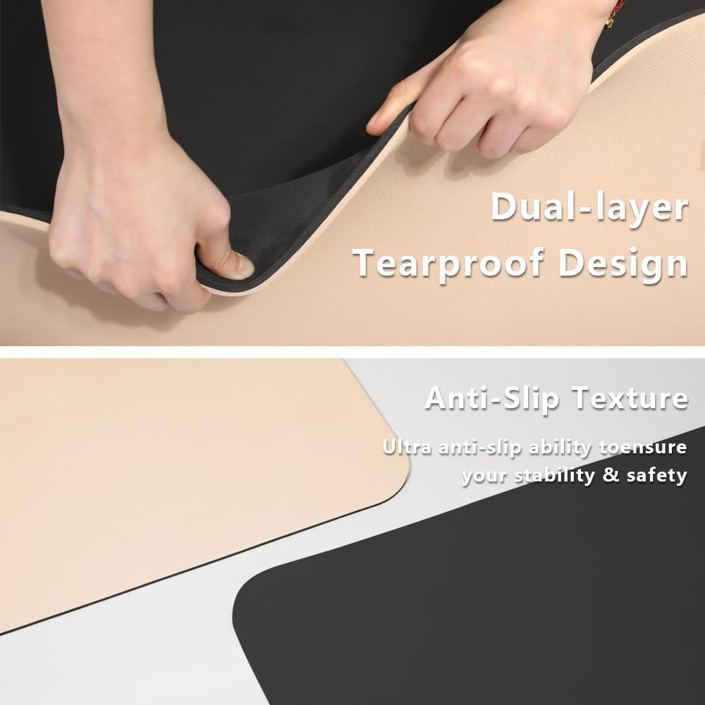 Extra Thick Non-Slip Yoga Mat 80Cm TPE with Carry Strap for Home Workouts