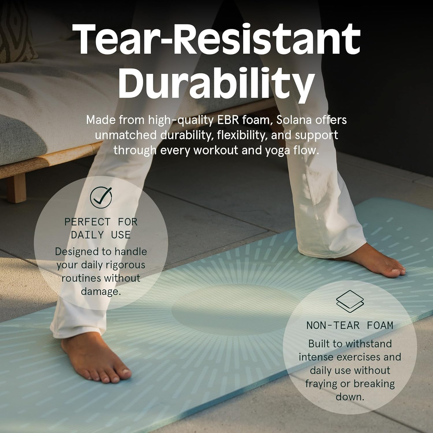 Solana 1-Inch Thick Non-Slip Yoga Mat with Strap – Comfort for Every Workout
