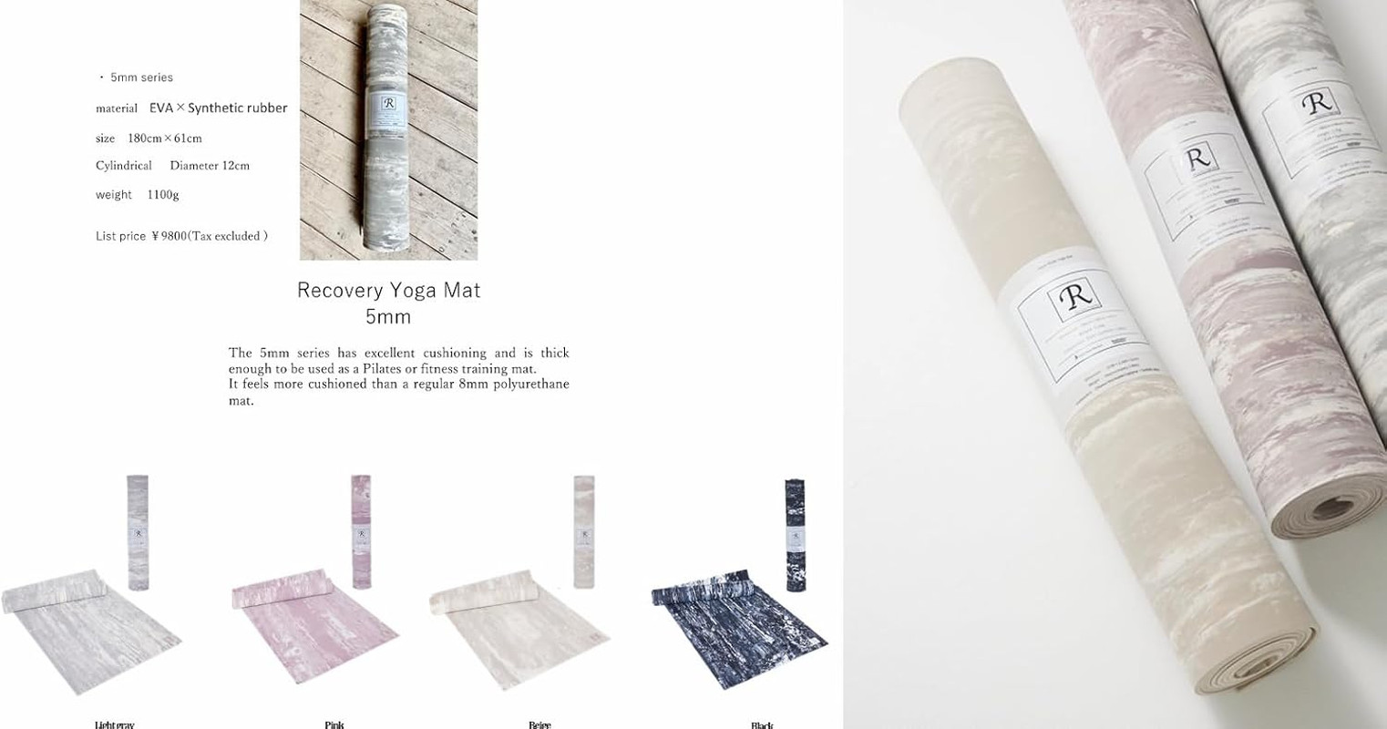 Premium Lightweight Yoga Mat – 5mm Thick, Made in Japan