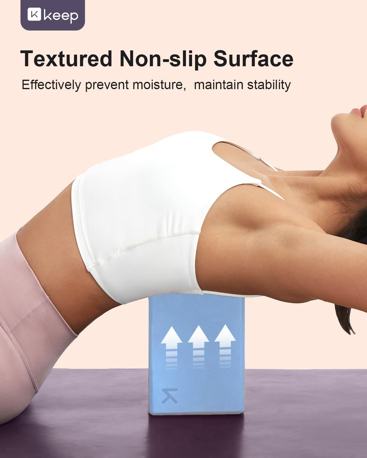 Yoga Block High Density EVA Foam Non Slip Surface 2 Pcs Support Practice