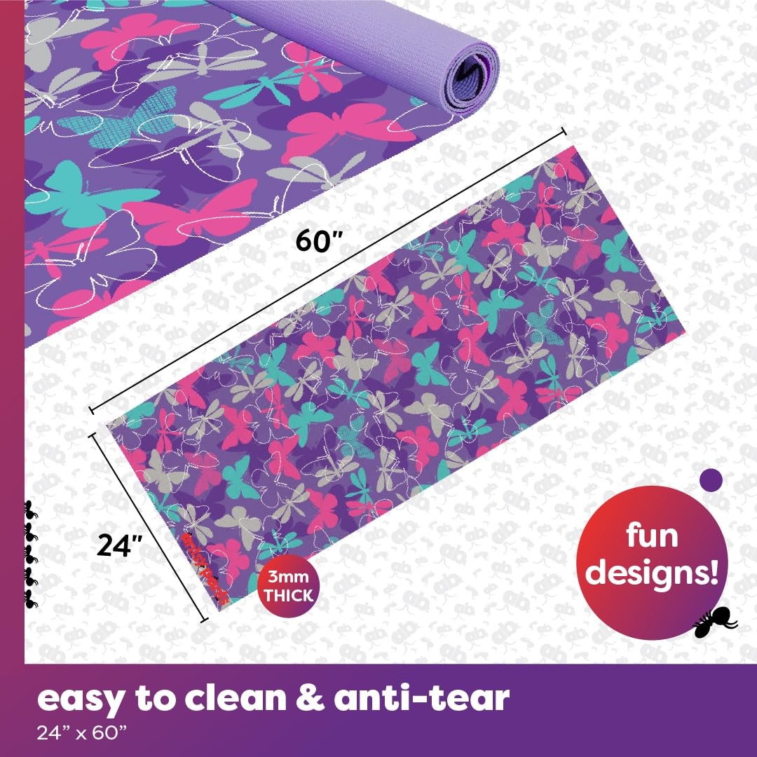 Yoga Mat – Yoga Mats for , Home Workout, Travel, Fitness, Pilates, Stretching…