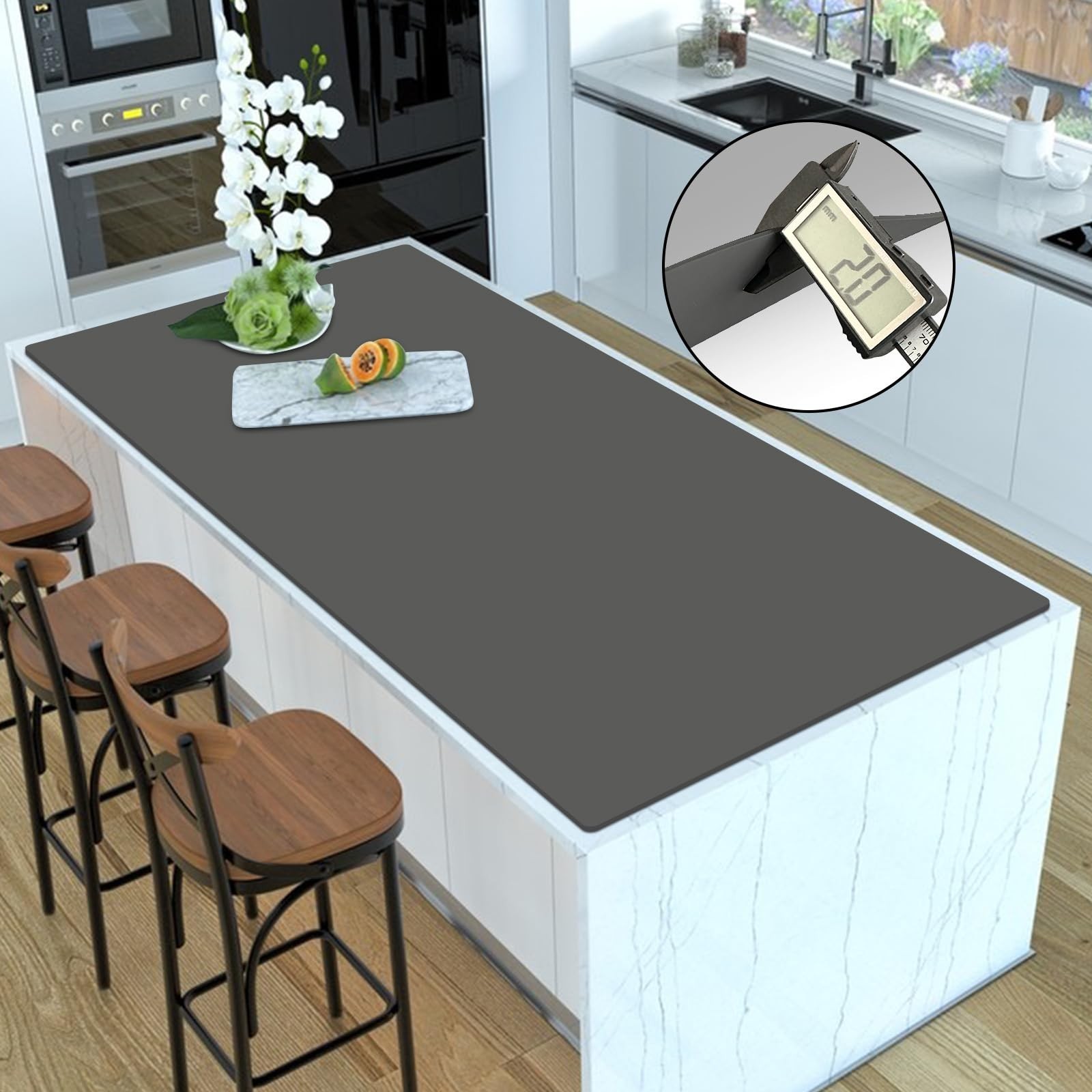 Extra Large Silicone Mat, Silicone Mats for Kitchen Counter 47.3 »x23.6 »x0.0…