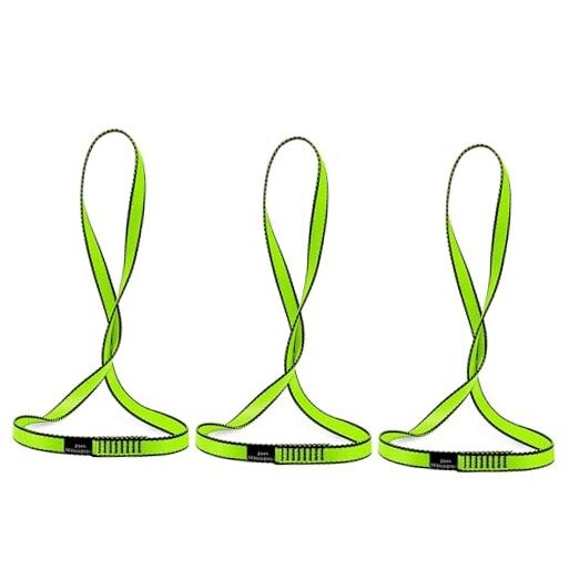 18MM Nylon Climbing Sling Runner 23KN CE2008/EN566 Rock Green|60cm/24inch|3PCS