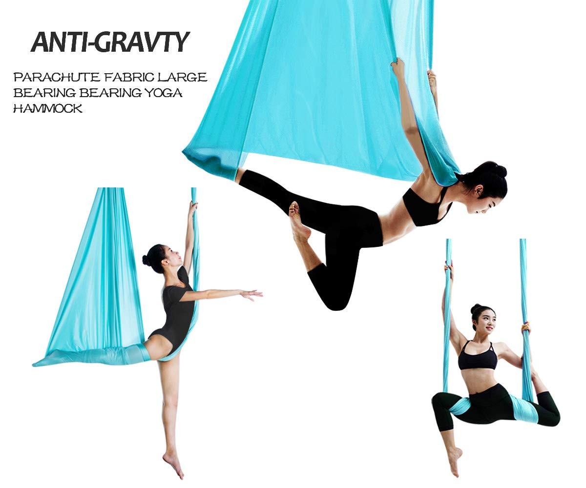 Aerial Yoga Hammock L:5M W:2.8M Aerial Pilates Silk Yoga Swing Set with 2000 …