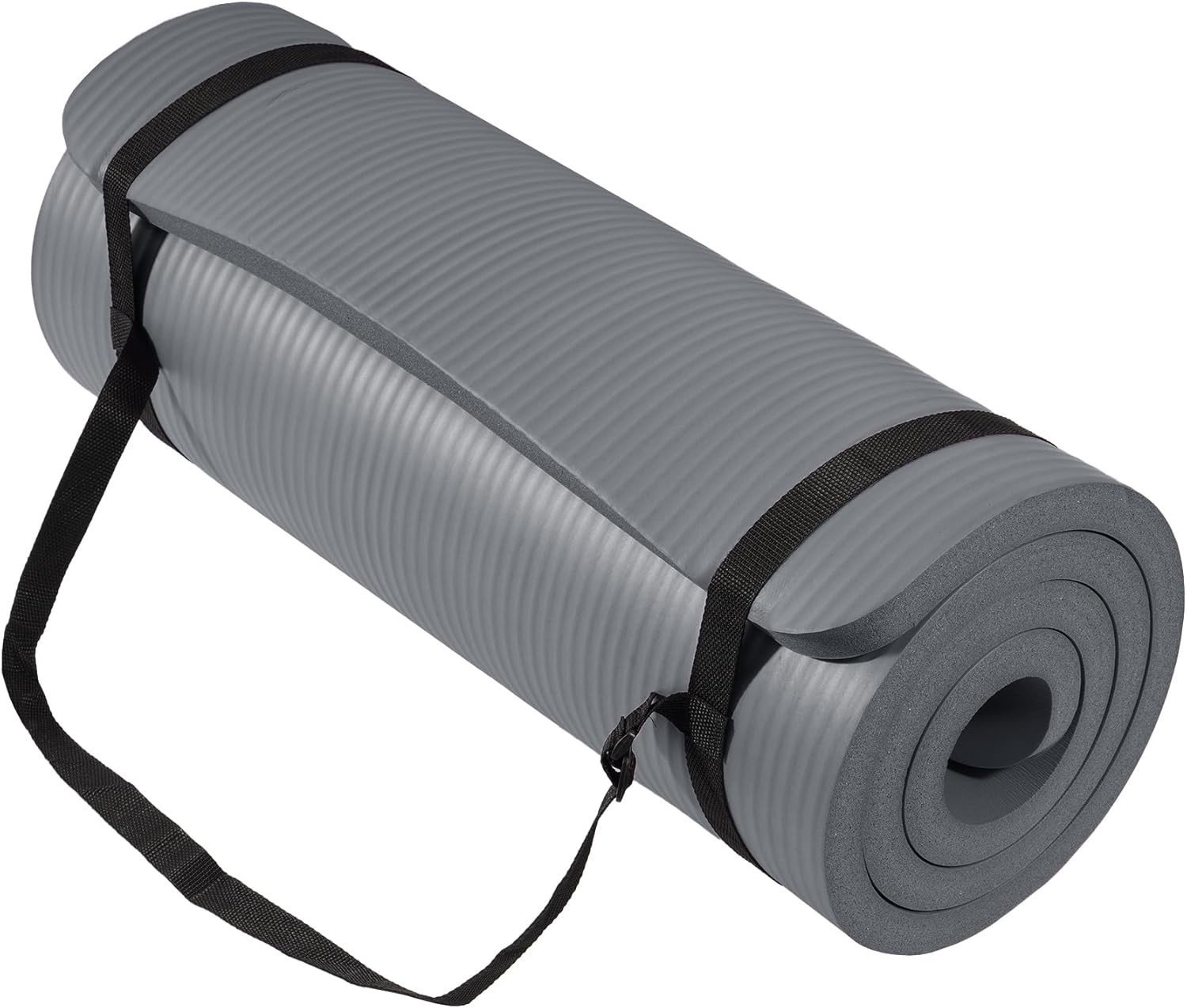 1-Inch High-Density Yoga Mat 71×24&Prime; – Non-Slip & Portable Roll-Up Design