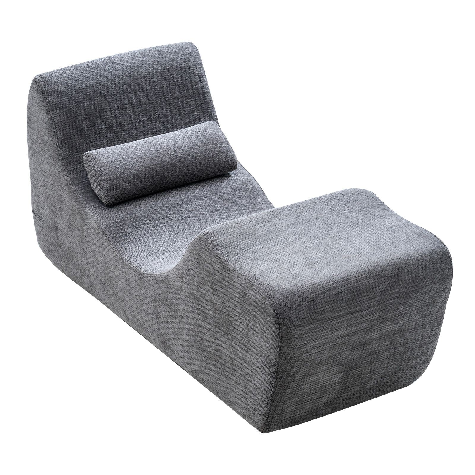 Ergonomic Curved Foam Chaise Lounge for Yoga, Stretching, and Relaxation