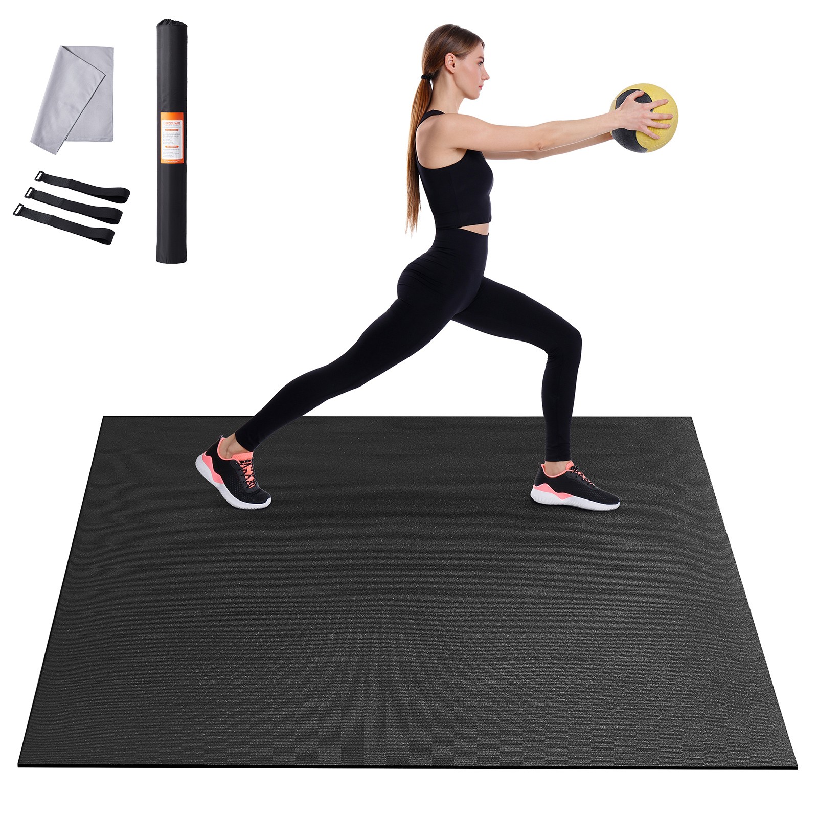 Exercise Mat Non Slip Yoga Mat Gym Fitness Pilate Workout Mat (7x5ft)