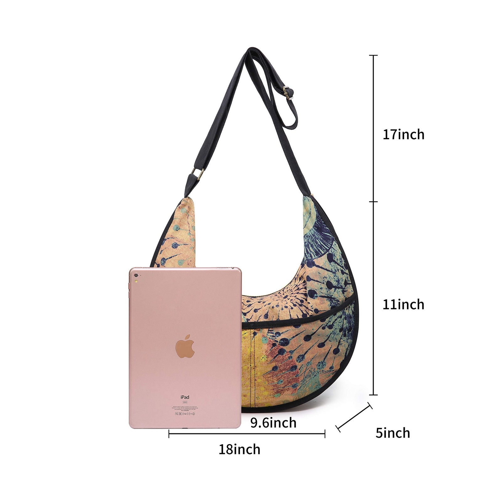 OPQRSTU Womens Hippie Large Sling Shoulder Boho Handbag canvas Crossbody Bags