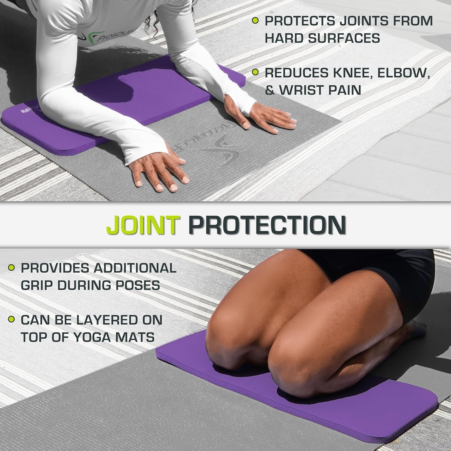 15mm Extra Thick Yoga Knee Pad and Elbow Cushion – Pain Relief for Workouts