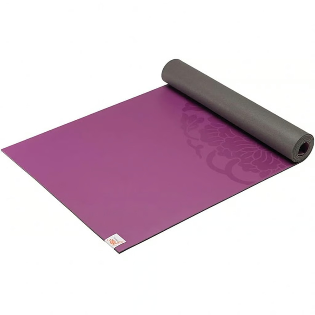 GAIAM Purple Premium 5mm Dry-Grip Thick Non Slip Exercise & Fitness Mat NWT #6