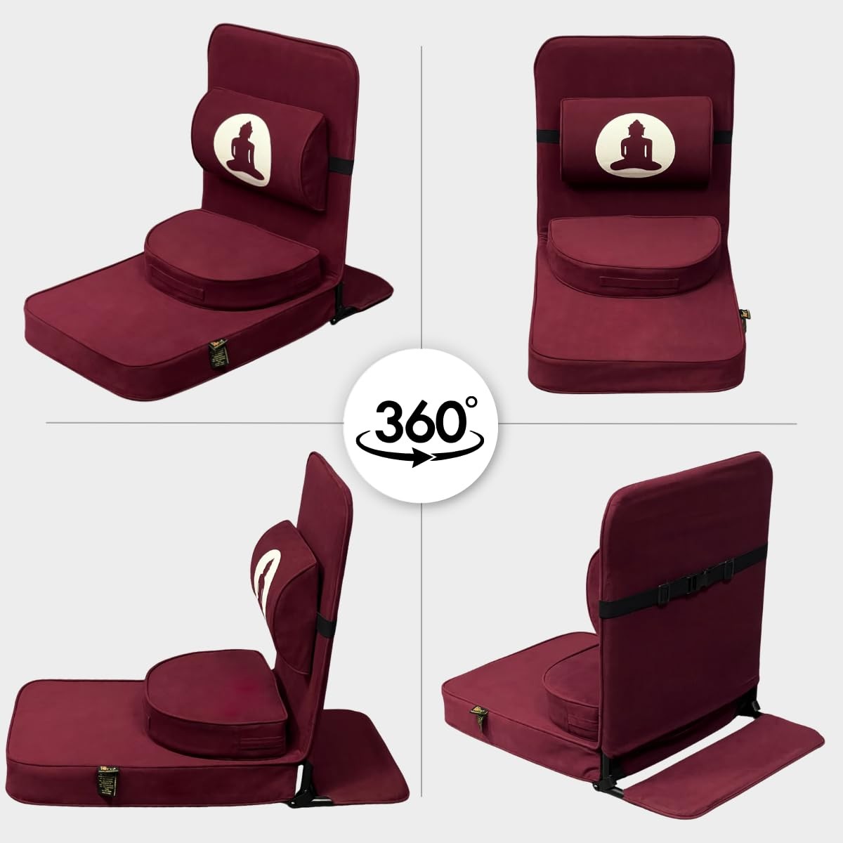 Friends of Meditation Relaxing Buddha Meditation Chair | Detachable Rectangul…