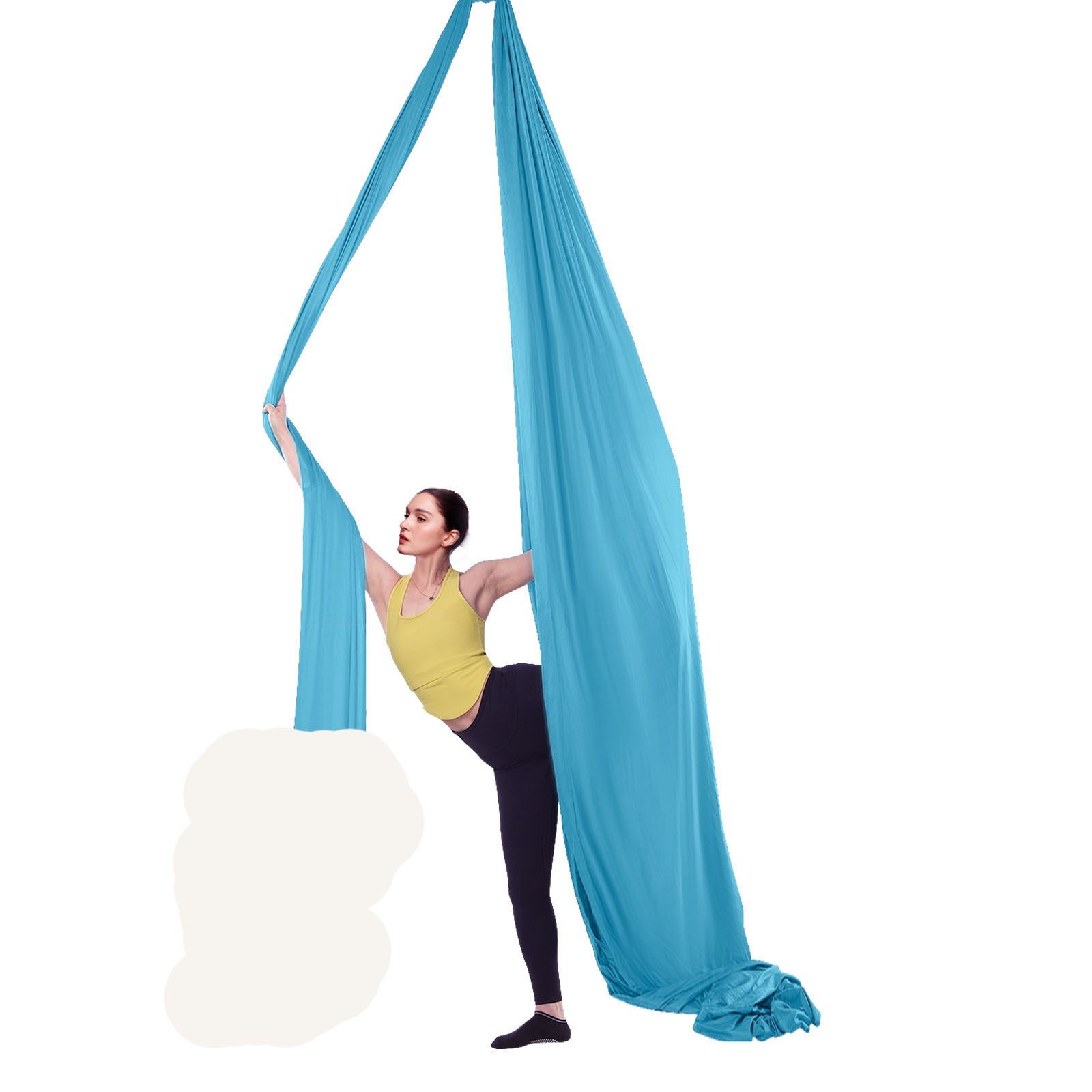 Aerial Yoga Hammock & Swing, 5.5 Yards, Aerial Yoga Starter Kit with 100gsm