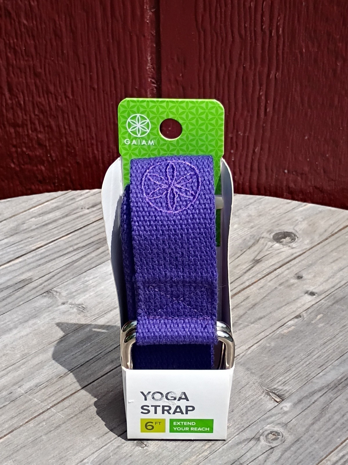 Gaiam 6 Foot Yoga Strap Blue New In Box Stretch Exercise Fitness Strap