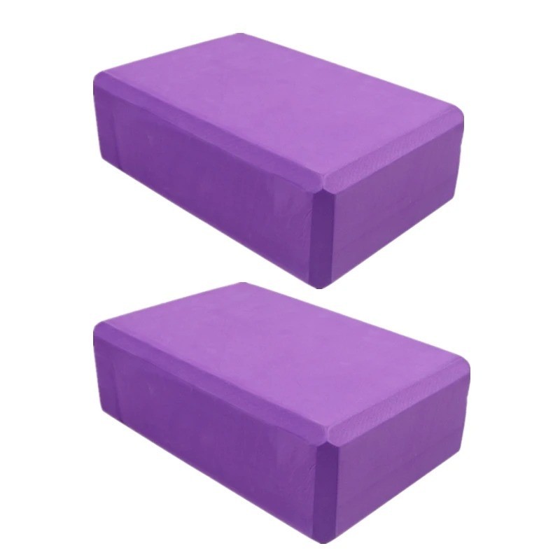 2PCS EVA Foam Yoga Blocks Gym Brick Stretch Exercise Fitness Dance Training Tool